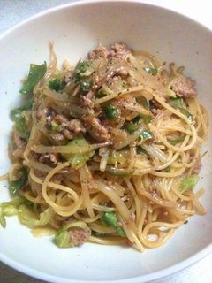 「焼きそば風スパゲッティ」を作ってみた!-レシピのメイン写真