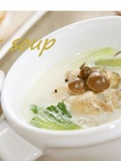 牡蛎と青梗菜のミルクスープ-レシピのメイン写真