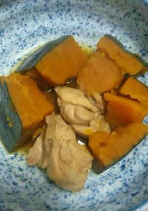 かぼちゃと鶏肉の煮物-レシピのメイン写真