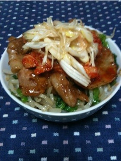 豚バラの焼肉丼ネギのせ-レシピのメイン写真