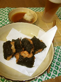 もちシャキ★海老入り蓮根餅の磯辺揚げ-レシピのメイン写真
