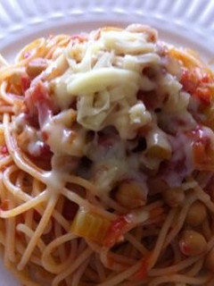 ひよこ豆のトマトパスタ(オイルベース)-レシピのメイン写真