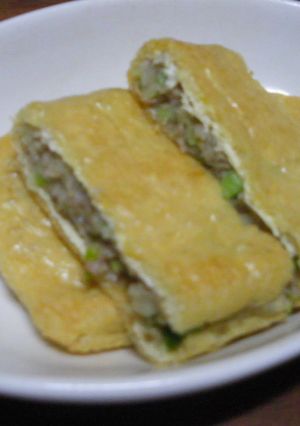 カリッと美味しい♪油揚げの餃子風-レシピのメイン写真
