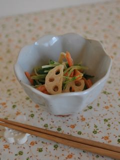 水菜とレンコンの胡麻和え-レシピのメイン写真