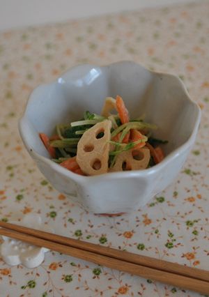 水菜とレンコンの胡麻和え-レシピのメイン写真