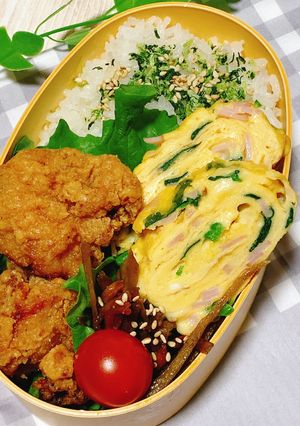 ハムチーズほうれん草入りの卵焼き-レシピのメイン写真