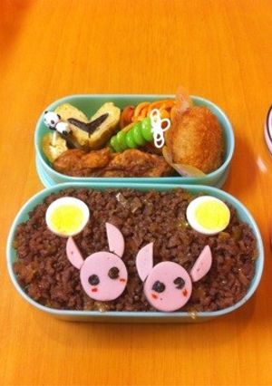 簡単キャラ弁当に☆お月見うさぎ。-レシピのメイン写真