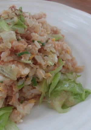 鮭レタス炒飯-レシピのメイン写真