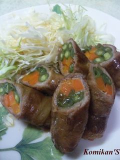 ★弁当の定番★甘辛★野菜の肉巻き★-レシピのメイン写真