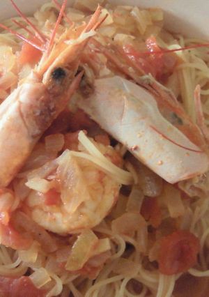 本格エビのトマトパスタ-レシピのメイン写真