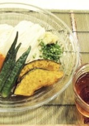 揚げ野菜のかけつゆ素麺-レシピのメイン写真