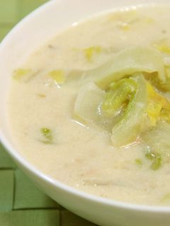 簡単♪白菜とツナの豆乳スープ-レシピのメイン写真