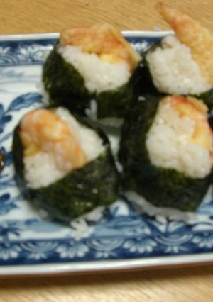 簡単エビ天むす-レシピのメイン写真