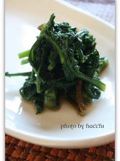 春菊の塩昆布炒め-レシピのメイン写真