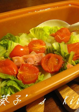 ✿白菜とトマトのレンジで和風蒸し✿-レシピのメイン写真