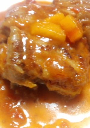 鶏の　トマト煮込み（フルーツソース）-レシピのメイン写真