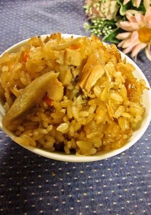 おでん（煮物）の残りで中華おこわ-レシピのメイン写真