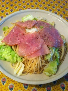 キャベツと生ハムのアンチョビパスタ-レシピのメイン写真
