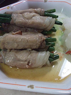 豚肉のいんげん巻き蒸し-レシピのメイン写真