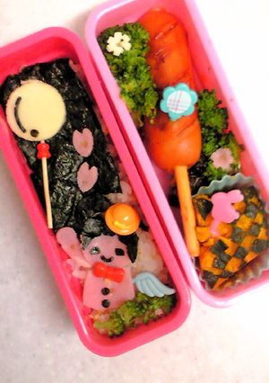 簡単！＊風船と女の子＊ 〜キャラ弁〜-レシピのメイン写真