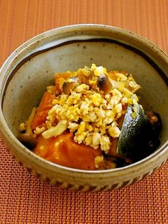 かぼちゃと鶏そぼろの炒め煮-レシピのメイン写真