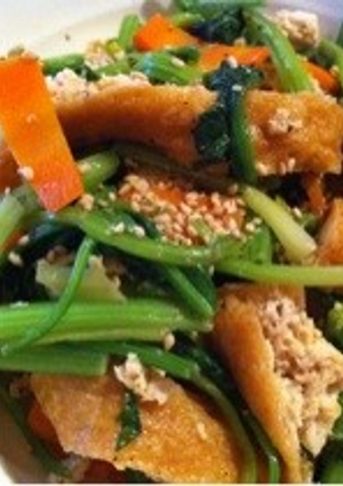 ほうれん草と油揚げの炒め物-レシピのメイン写真