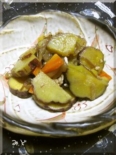 鶏挽肉とさつまいもの煮物。-レシピのメイン写真