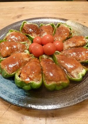 簡単☆コンソメスープでピーマンの肉詰め-レシピのメイン写真