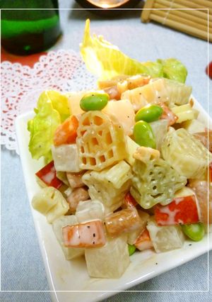 パスタと野菜のコロコロサラダ シーザー風-レシピのメイン写真