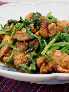 鶏肉とほうれん草の炒め物-レシピのメイン写真