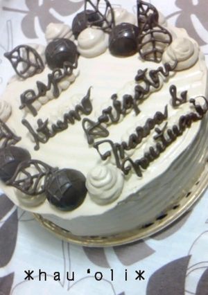 モカクリームケーキ♡簡単デコレーション-レシピのメイン写真