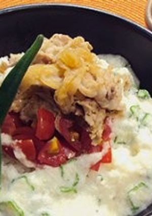 えびつゆの肉みそとろろ丼-レシピのメイン写真