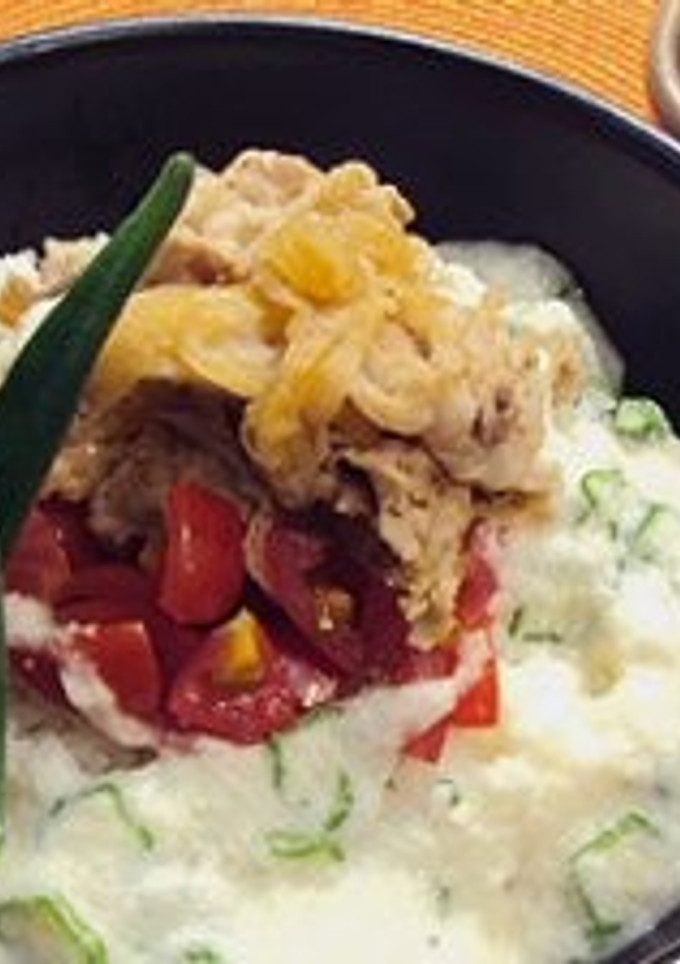 えびつゆの肉みそとろろ丼-レシピのメイン写真