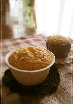 ピーナッツクリームでブッセなカップケーキ-レシピのメイン写真
