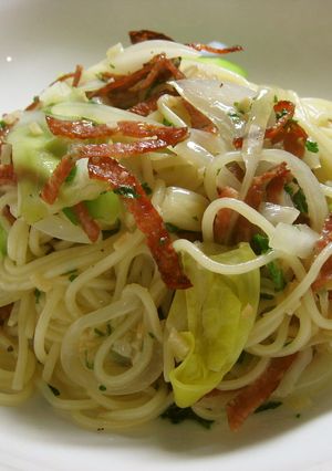 おつまみサラミのオイルパスタ-レシピのメイン写真