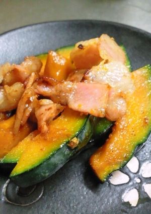 超簡単！カボチャのベーコン炒め-レシピのメイン写真