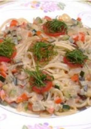 夏野菜の和風パスタ-レシピのメイン写真