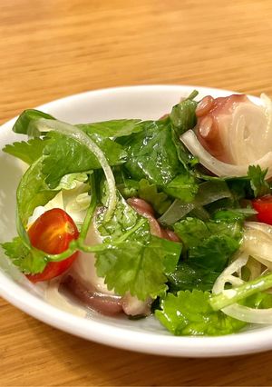 やみつき！！タコのパクチーサラダ-レシピのメイン写真