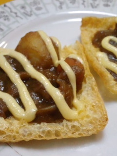 カレーで簡単きつねピザ-レシピのメイン写真