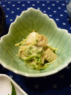 ホタテと水菜のごまあえ☆-レシピのメイン写真