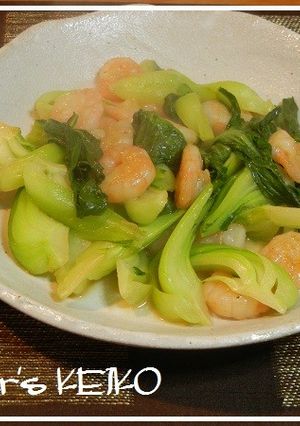 【農家のレシピ】青梗菜と小エビの炒め物-レシピのメイン写真