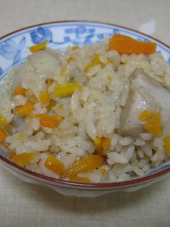 里芋とにんじんの炊き込みご飯-レシピのメイン写真