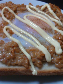 目玉焼き納豆トースト☆-レシピのメイン写真