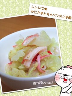 レンジで★かにかまとキャベツのごま酢和え-レシピのメイン写真