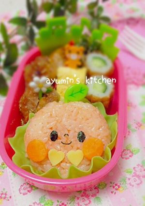 簡単♡りんごちゃん弁当♡キャラ弁-レシピのメイン写真