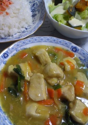 柔らか胸肉のカレースープ♪-レシピのメイン写真