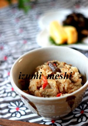 鶏とキノコの炊き込みご飯-レシピのメイン写真