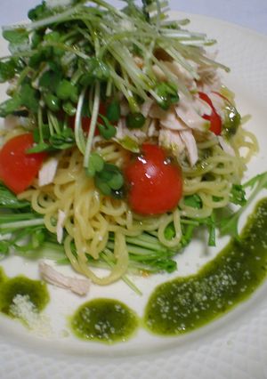 ラーメンサラダ☆バジルソースバージョン☆-レシピのメイン写真