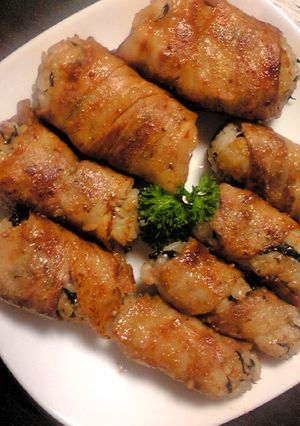 簡単過ぎるのに美味しい！肉巻きおにぎり♪-レシピのメイン写真