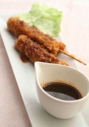 まるで赤味噌!きな粉と醤油で味噌串カツ-レシピのメイン写真